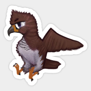 Cute Buzzard Drawing Sticker